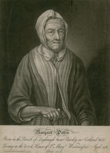 Margaret Patten, vivant actuellement dans la maison de travail de St Margaret, Westminster, âgée de 138 ans - English School