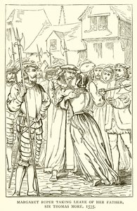 Margaret Roper faisant ses adieux à son père, Sir Thomas More, 1535 - English School