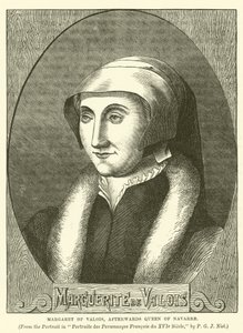 Marguerite de Valois, reine de Navarre (gravure) - English School