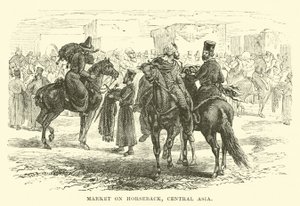 Marché à cheval, Asie centrale - English School
