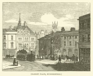 Place du marché, Huddersfield (gravure)