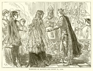 Mariage de Mathilde et Henri II, 1100 - English School