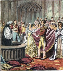 Mariage de la reine Victoria Ire (1819-1901) et du prince Albert de Saxe Cobourg Gotha - English School