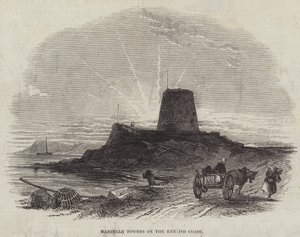 Tours Martello sur la côte du Kent (gravure) - English School