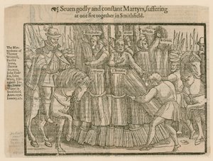 Martyrs brûlés à Smithfield (gravure)