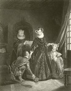 Marie Stuart au château de Lochleven - English School