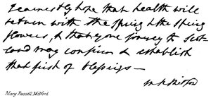 Mary Russell Mitford - English School