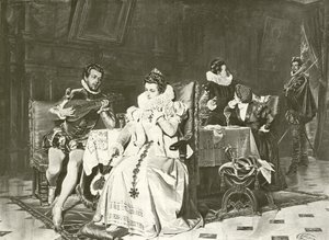 Marie Stuart et Rizzio (gravure) - English School