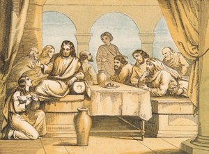 Marie oint les pieds de Jésus - English School