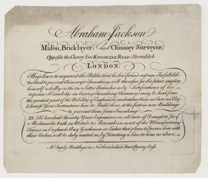 Maçon, Abraham Jackson, carte de visite - English School