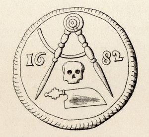 Sceau maçonnique des Charpentiers de Maestricht, daté de 1682, de 