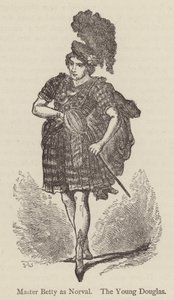 Maître Betty en Norval, le jeune Douglas (gravure) - English School