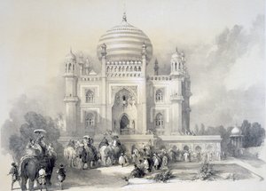Mausolée de Jufhir Junge, Delhi, de The Oriental Portfolio : Illustrations pittoresques des paysages et de l