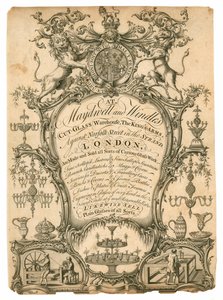 Maydwell et Windle, entrepôt de verre taillé, carte de visite - English School