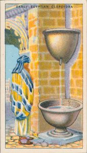 Mesure du temps : Clepsydre (lithographie couleur) - English School
