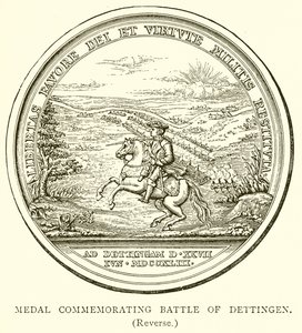 Médaille commémorant la bataille de Dettingen. (Revers) - English School