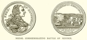Médaille commémorant la bataille de Minden