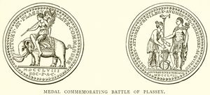 Médaille commémorant la bataille de Plassey