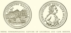 Médaille commémorant la capture de Louisbourg et du Cap-Breton