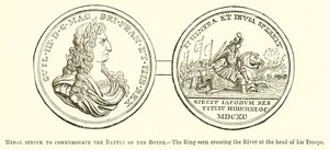 Médaille frappée pour commémorer la bataille de la Boyne