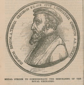 Médaille frappée pour commémorer la reconstruction de la Bourse Royale - English School