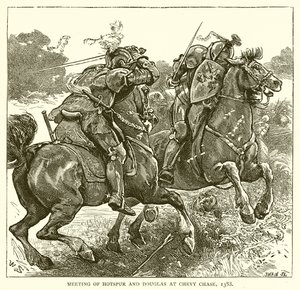 Rencontre de Hotspur et Douglas à Chevy Chase, 1388 - English School