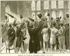 Réunion de Jingoes à Guildhall, Londres