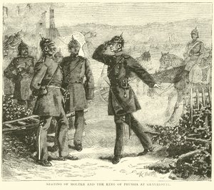 Rencontre de Moltke et du roi de Prusse à Gravelotte, août 1870 - English School