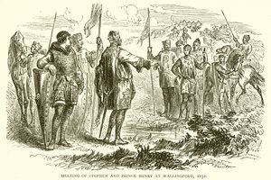 Rencontre de Stephen et du prince Henry à Wallingford, 1152 - English School