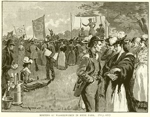 Réunion des Blanchisseuses à Hyde Park - English School