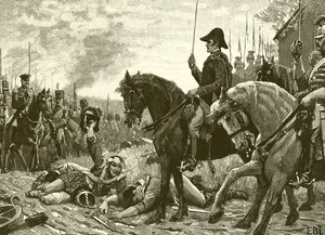 Rencontre de Wellington et Blücher après la bataille de Waterloo