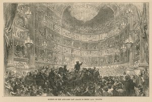 Réunion de la Ligue Anti-Corn Law au Drury Lane Theatre - English School