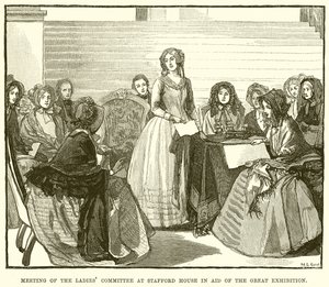 Réunion du comité des dames à Stafford House en aide à la Grande Exposition - English School