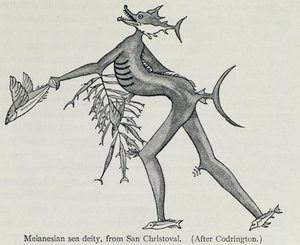 Divinité marine mélanésienne, de 