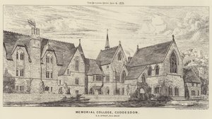 Collège commémoratif, Cuddesdon (gravure) - English School
