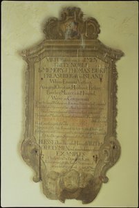 Mémorial à Thomas Duke, 1750 - English School