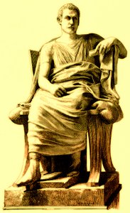 Ménandre, illustration de History of Rome par Victor Duruy, publiée en 1884 - English School
