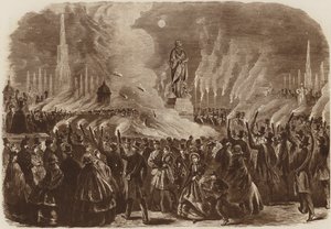 Festival Mendelssohn, la procession aux flambeaux, 1860 - English School