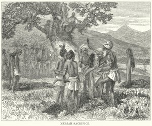 Sacrifice de Meriah (gravure) - English School