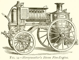 Merryweathers, machine à vapeur de pompiers - English School
