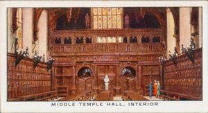 Middle Temple Hall, intérieur (lithographie couleur) - English School