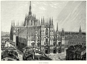 Cathédrale de Milan (gravure) - English School