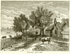 Millbank, vers 1800