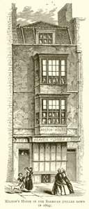 Maison de Milton dans le Barbican (démolie en 1864)