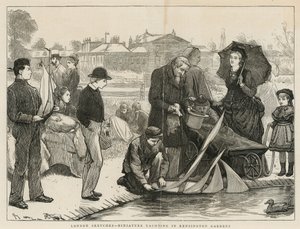 Yachting miniature dans les jardins de Kensington, Londres - English School