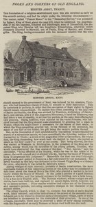 Abbaye de Minster, Kent (gravure) - English School