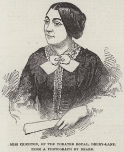 Mlle Crichton du Théâtre Royal, Drury-Lane (gravure) - English School