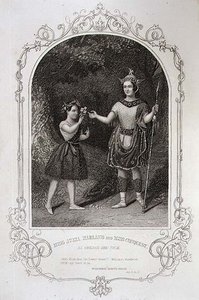 Mlle Julia Harland et Mlle Conquest en Oberon et Puck, Acte II Scène 2 de 