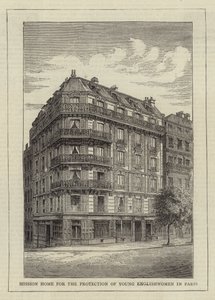 Maison de mission pour la protection des jeunes Anglaises à Paris (gravure) - English School