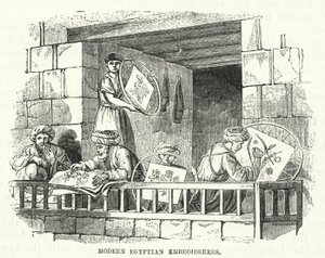 Brodeurs égyptiens modernes (gravure) - English School